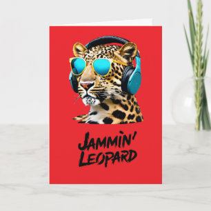 Jammin' Leopard Karte