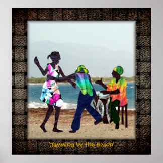 'Jamming by Beach' Poster
