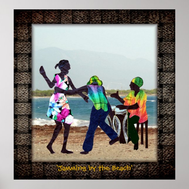 'Jamming by Beach' Poster (Vorne)