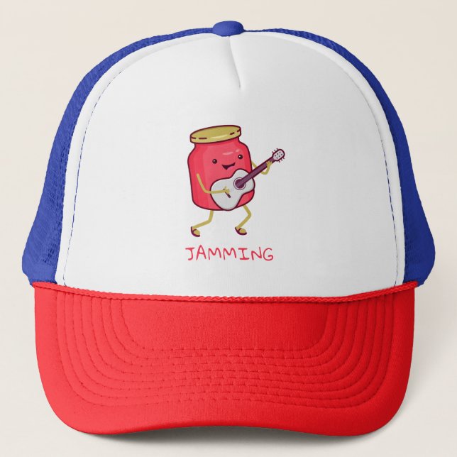 Jamming Pun Truckerkappe (Vorderseite)