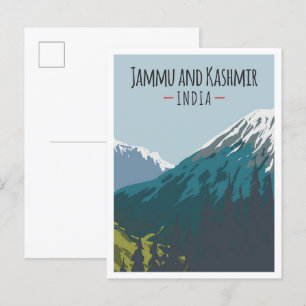 Jammu und Kaschmir Kunst-Jahrgang Postkarte