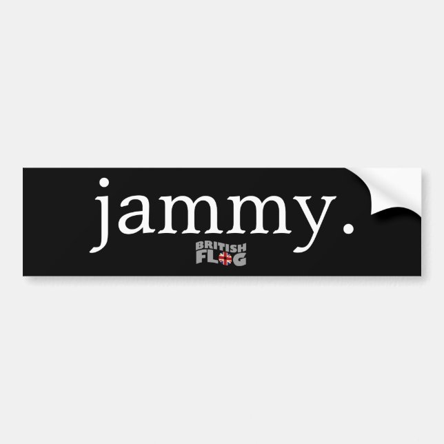 Jammy - britischer Jargon Autoaufkleber (Vorne)