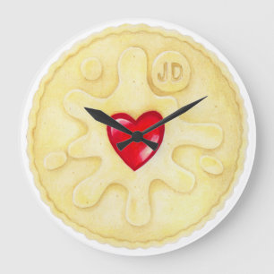 Jammy Dodger Biscuit Illustration Wall Clock Große Wanduhr