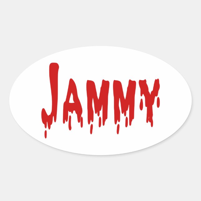 Jammy Ovaler Aufkleber (Vorderseite)