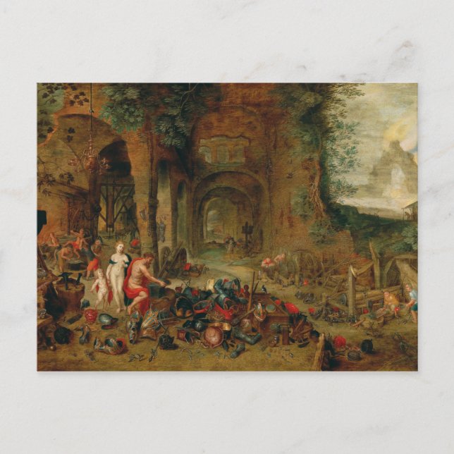 Jan Brueghel - Schmiede des Vulkans Postkarte (Vorderseite)
