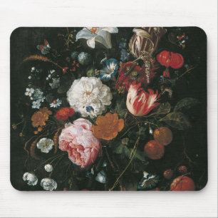 Jan Davidsz De Heem - Blume in einer Glasvase Mousepad
