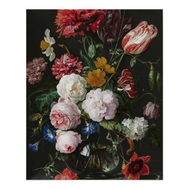 Jan Davidsz. De Heem - Stillleben mit Blume Poster (Vorderseite)