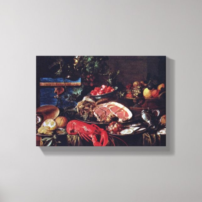 Jan Davidsz de Heem - Stillleben mit Hummer Leinwanddruck (Vorderseite)