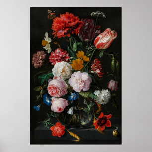 Jan Davidsz de Heems Stillleben mit Blumenplakat Poster