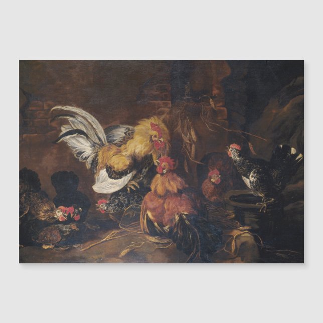 Jan Fyt Cockfight Magnetkarte (Vorderseite)