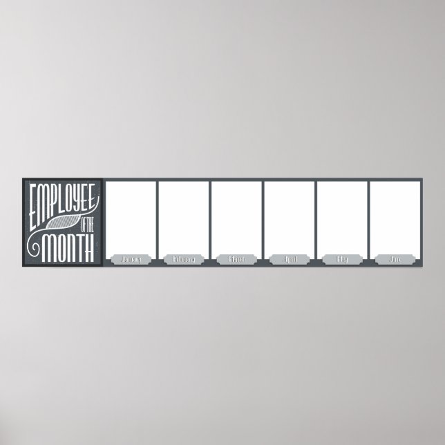 JAN-JUN Mitarbeiter des Monats Foto-Display Poster (Vorne)