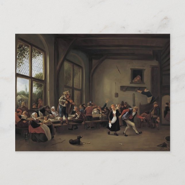 Jan Steen- Country Wedding Postkarte (Vorderseite)