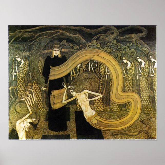 Jan Tooroop ~ Fatalisme affiche Art Nouveau (Devant)