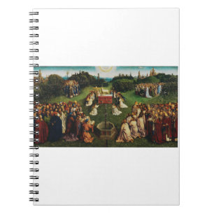 Jan van Eyck Anbetung des mystischen Lammes Kunst Notizblock