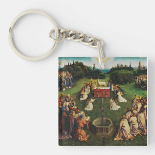 Jan van Eyck Anbetung des mystischen Lammes Kunst Schlüsselanhänger
