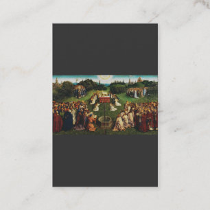 Jan van Eyck Anbetung des mystischen Lammes Kunst Visitenkarte