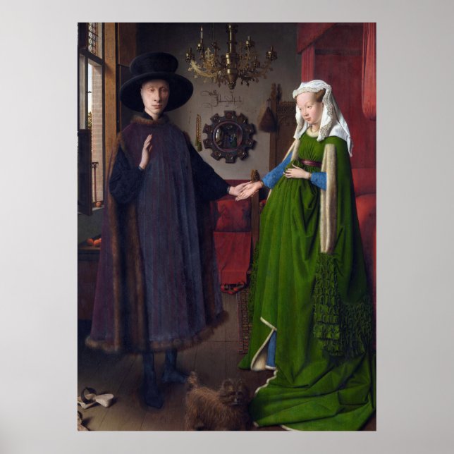 JAN VAN EYCK - Arnolfini-Portrait 1434 Poster (Vorne)