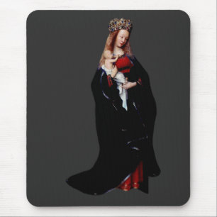 Jan van Eyck - Die Madonna in der Kirche Fine Art Mousepad