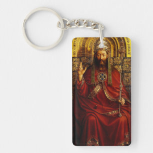 Jan van Eyck Gott der Vater auf dem Thron Fine Art Schlüsselanhänger