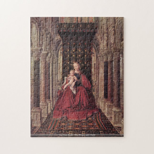 Jan van Eyck - le puzzle de Vierge et d'enfant (Vertical)