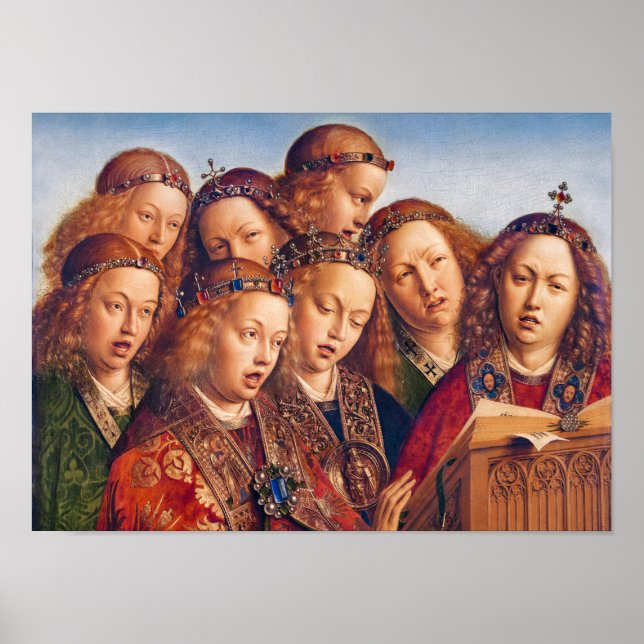 Jan van Eyck Singing angels Gent altarpiece Poster (Vorne)