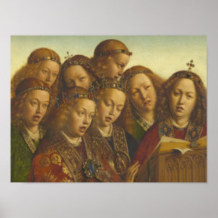 Jan van Eyck Singing angels Gent CC0062 Poster