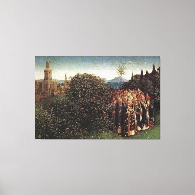 Jan van Eyck -Verehrung des Lamms-1432 / Leinwanddruck (Vorderseite)