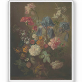 Jan van Huysum - Vase der Blume Aufkleber