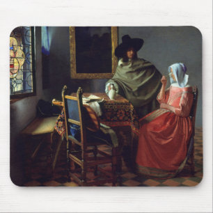 Jan Vermeer - Das Glas Wein Mousepad