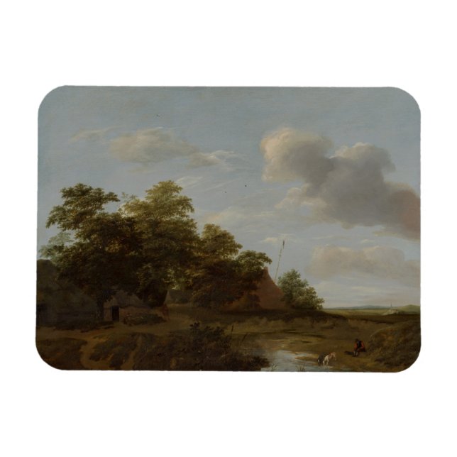 Jan Vermeer van Haarlem, Landschaft mit Bauernhof Magnet (Horizontal)