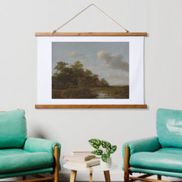 Jan Vermeer van Haarlem, Landschaft mit Bauernhof Wandteppich Mit Holzrahmen