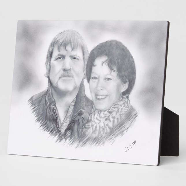 Janay und Bill Plaque Fotoplatte (Seite)