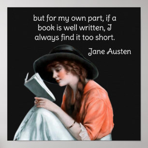 Jane Alston Zitat über das Lesen Poster