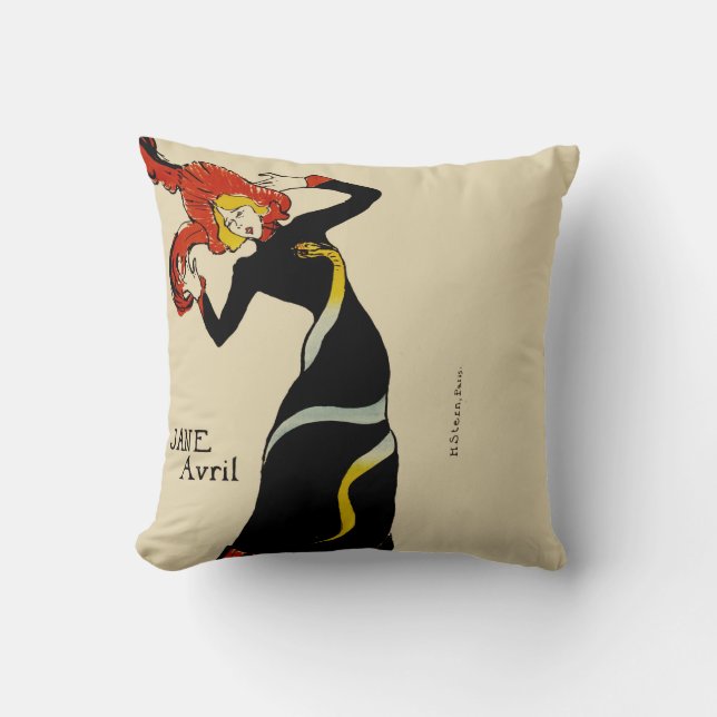 Jane April LAUTREC REDUX Edition Kissen (Vorderseite)