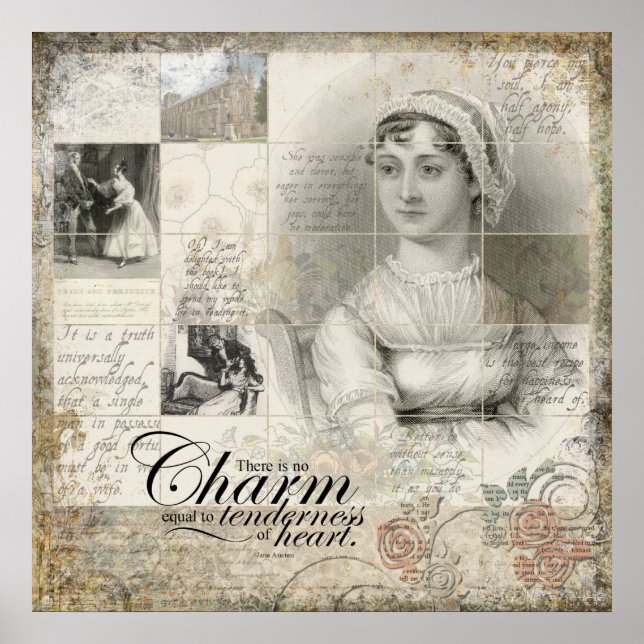 Jane Austen art print Poster (Vorne)