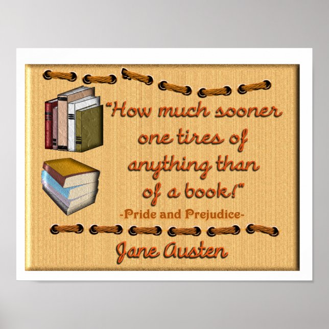 Jane Austen book quote - Poster (Vorne)