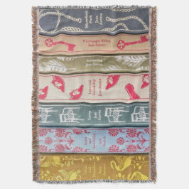 Jane Austen Books Throw Blanket Decke