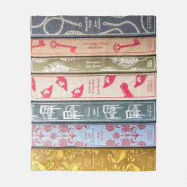 Jane Austen Books Throw Blanket Fleecedecke