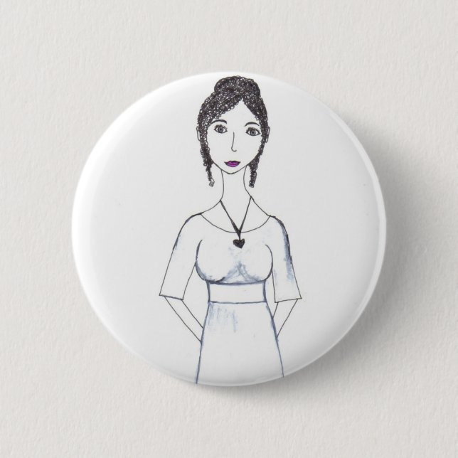 Jane Austen Button (Vorderseite)