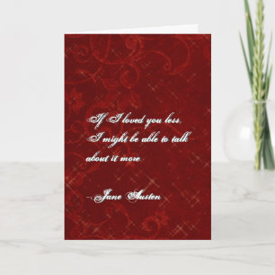 Jane Austen Carte Saint Valentin CUSTOMISÉE