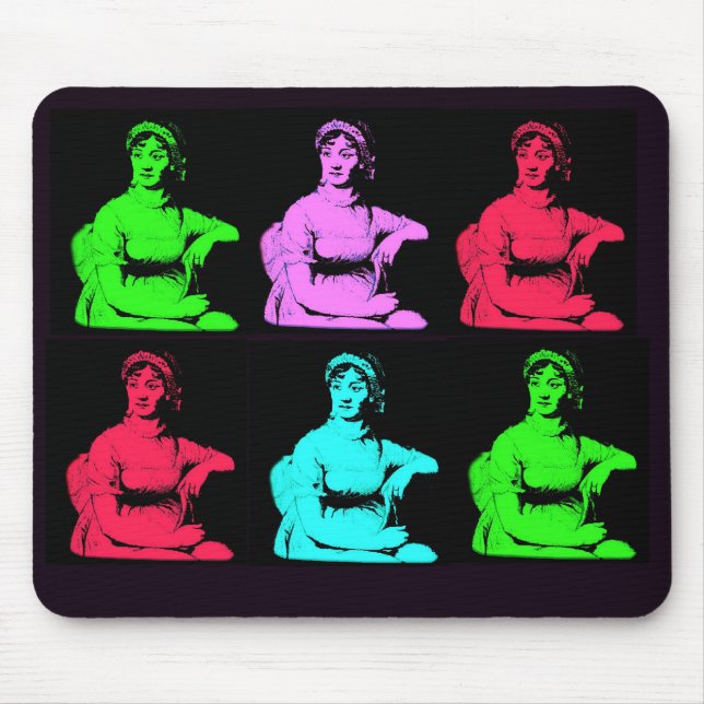 Jane Austen-Collage Mousepad (Vorne)