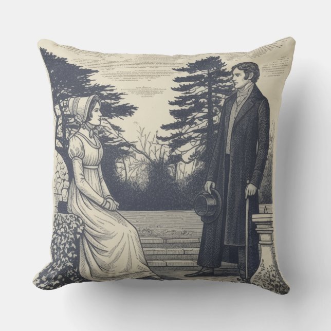 Jane Austen couples Kissen (Vorderseite)
