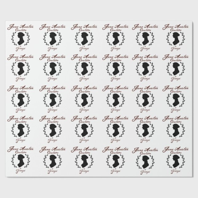 Jane Austen Couture Wrapping Paper Geschenkpapier (Saum)