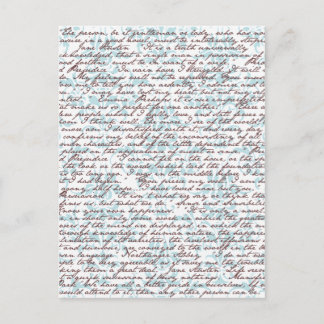 Jane Austen Damask Postkarte