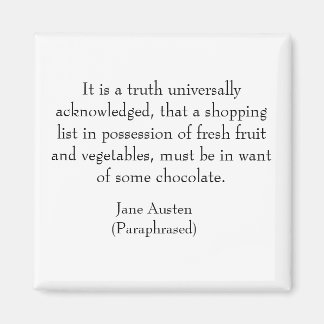 Jane-Austen-Einkaufsliste-Magnet Magnet