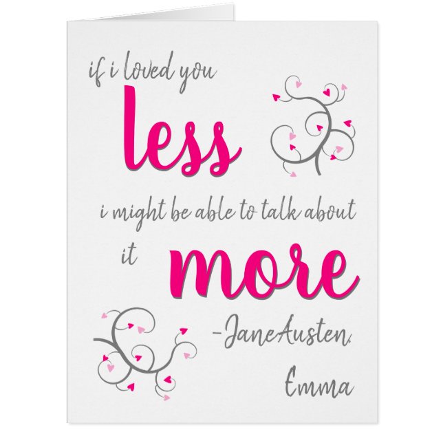 Jane Austen Emma Valentine's Card (Vorderseite)