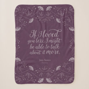 Jane Austen Emma Zitat zur Lila Liebe Sherpadecke
