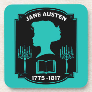Jane Austen English Novelist Getränkeuntersetzer