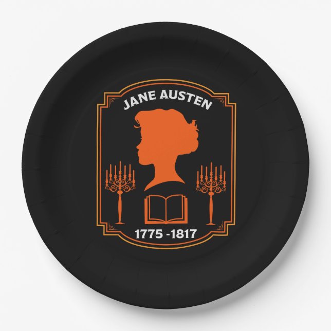 Jane Austen English Novelist Pappteller (Vorderseite)