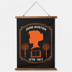 Jane Austen English Novelist Wandteppich Mit Holzrahmen